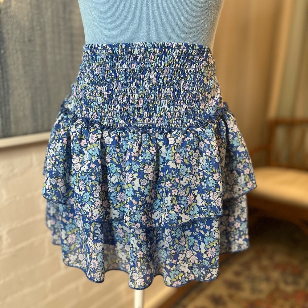 Wild Fable Blue Floral Ruffle Tiered Skirt - Picture 8 of 10